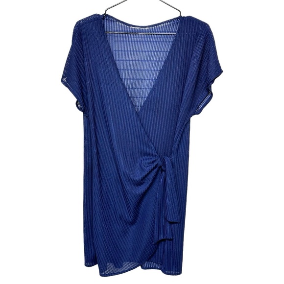 420 - BATHING SUIT COVER UP NAVY BLUE - Picture 14 of 16